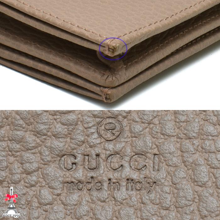 グッチ GGマーモント 折り財布 456126 レザー ゴールド ピンクベージュ GUCCI（グッチ） 財布 二つ折り レディース GGマーモント レザー