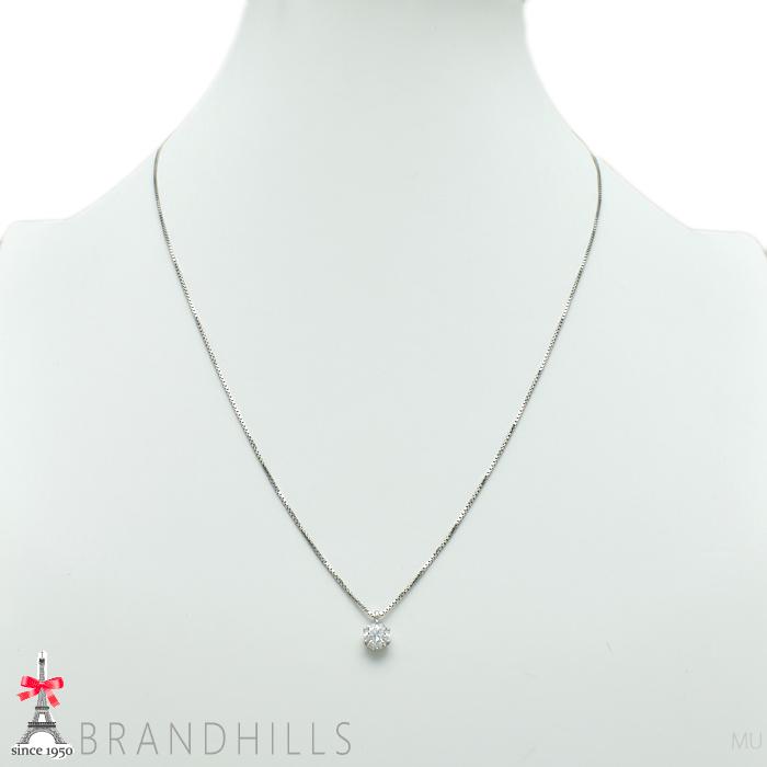 ダイヤモンド 0.509ct ネックレス アジャスター付 鑑定書付 G-SI1 