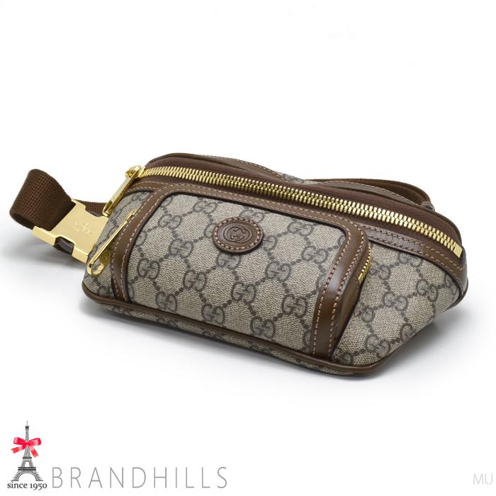 グッチ ベルトバッグ バムバッグ ボディーバッグ GUCCI（グッチ） ベルトバッグ メンズ GGスプリーム ベージュ エボニー