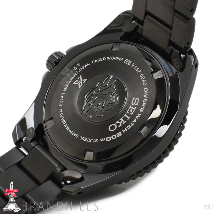 セイコー 腕時計 メンズ プロスペックス ダイバー スキューバ ソーラー SS ブラック文字盤 SBDJ065 V157-00A0 SEIKO 極美品の画像