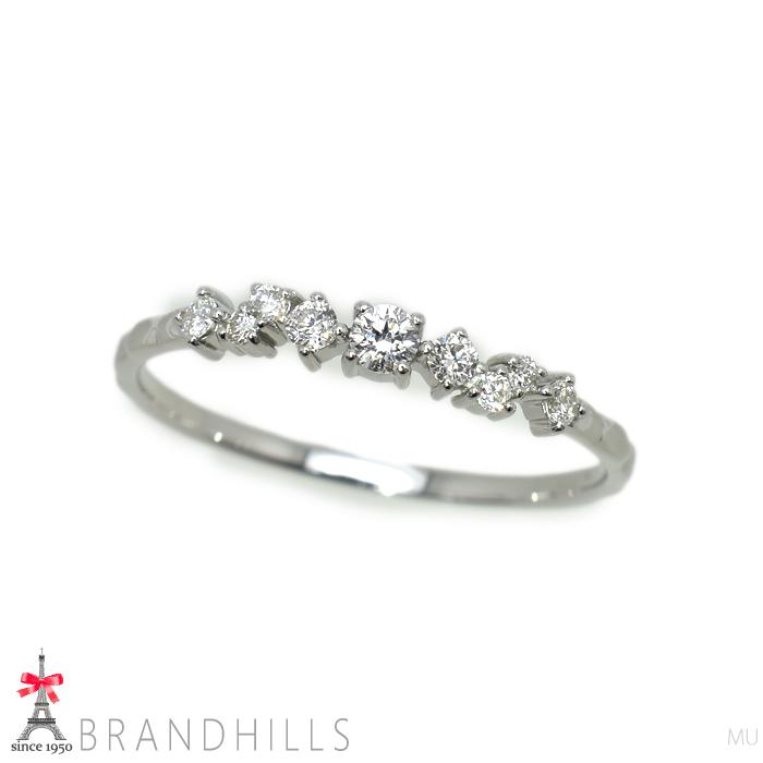 ダイヤモンド 0.15ct リング PT900 プラチナ 指輪 #12.5 1.5g 極美品 