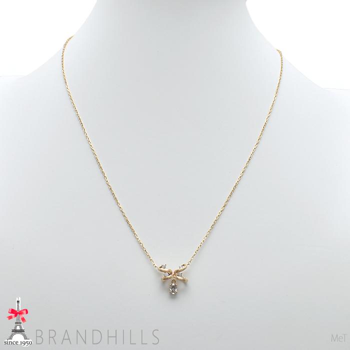 ダイヤモンド 0.223ct 0.08ct ネックレス スライドアジャスター付 K18 