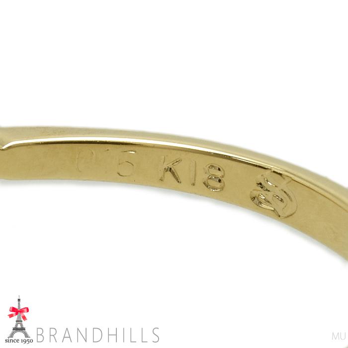 ダイヤモンド 0.15ct リング K18金 750YG イエローゴールド 指輪 #11.5