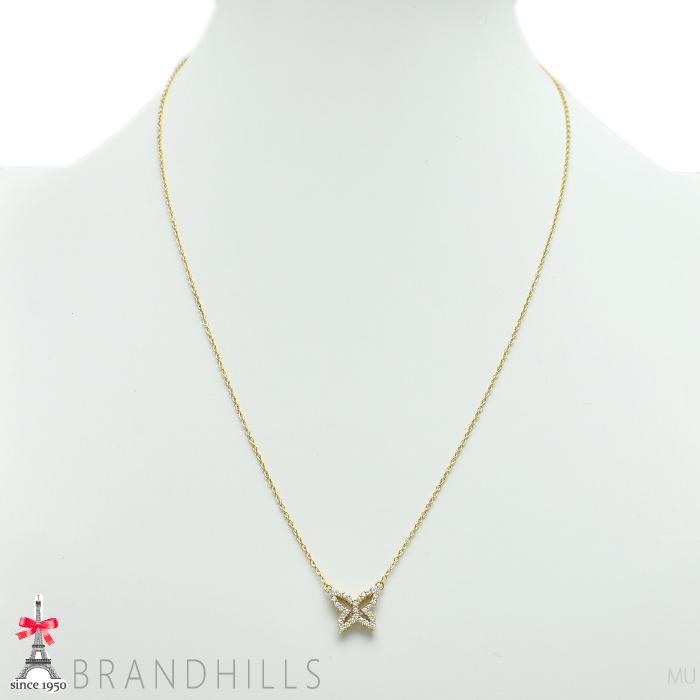 AHKAH（アーカー） ダイヤモンド 0.25ct バタフライ ネックレス K18金