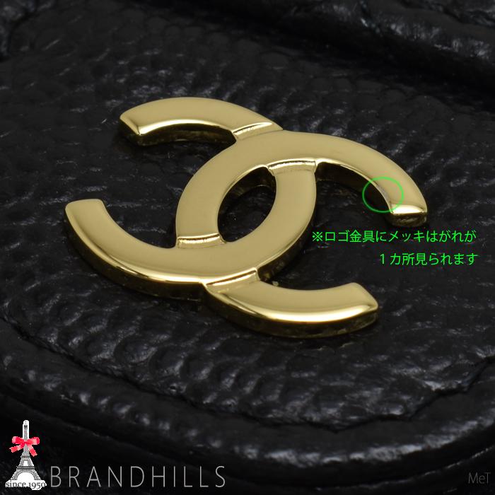 シャネル 財布 三つ折り レディース キャビアスキン ブラック コンパクト A84401 CHANEL 未使用品の画像
