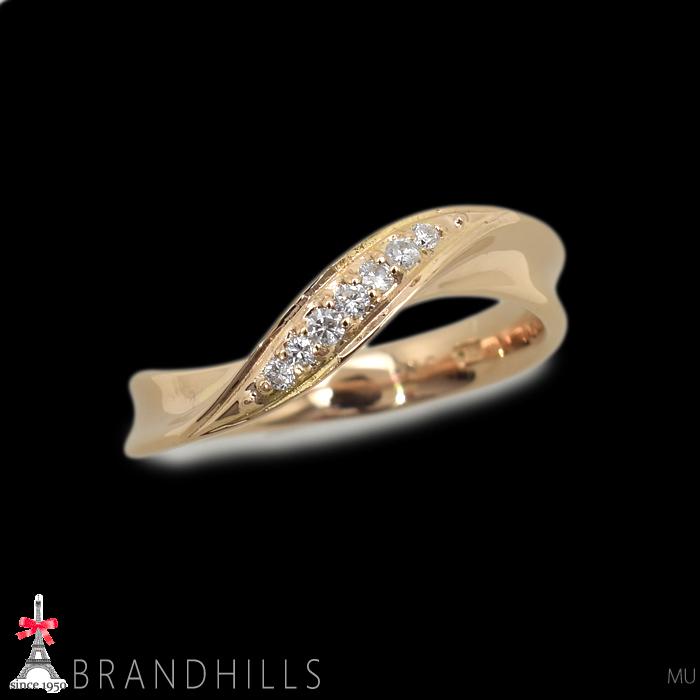 23区 ダイヤモンド 0.06ct リング K18金 750PG ピンクゴールド 指輪 #9