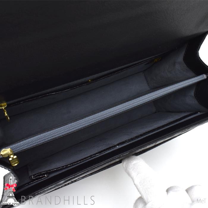 クロコダイル セカンドバッグ メンズ ブラック シャイニング加工 ダイヤルロック式 ハンドル付 横幅27cm 日本製 JRA 紳士用 新品の画像