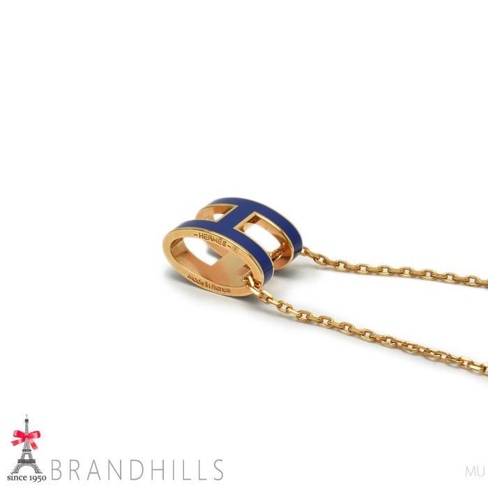 HERMES エルメス　ネックレス　トップ　ポップH エナメル　シルバー　水色 HERMES（エルメス） ネックレス ポップアッシュ H ブルー ペンダント