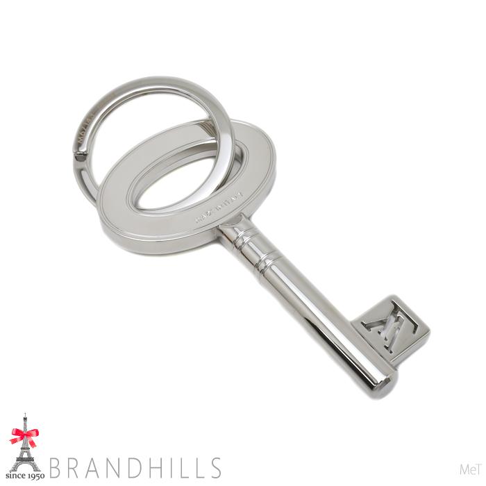 ルイヴィトン キーホルダー ポルトクレ トラベルキー メタル シルバー M67143 LOUIS VUITTON 極美品_1