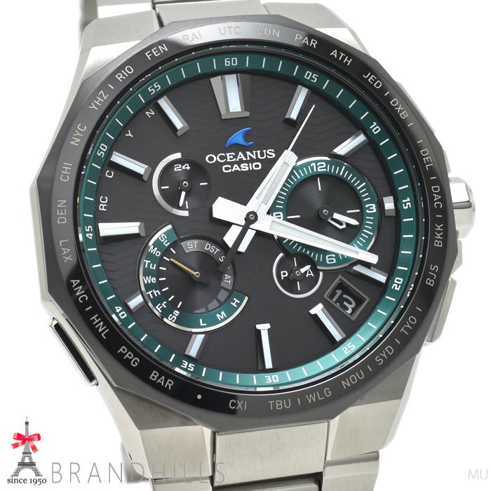カシオ 腕時計 オシアナス クラシックライン ソーラー電波 モバイルリンク チタン OCW-T6000A-1AJF CASIO ほぼ未使用の画像