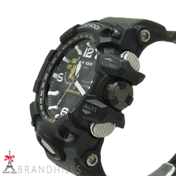 カシオ G-SHOCK 腕時計 メンズ マッドマスター ソーラー電波 樹脂 SS ブラック文字盤 GWG-1000-1A3JF CASIO 極美品の画像
