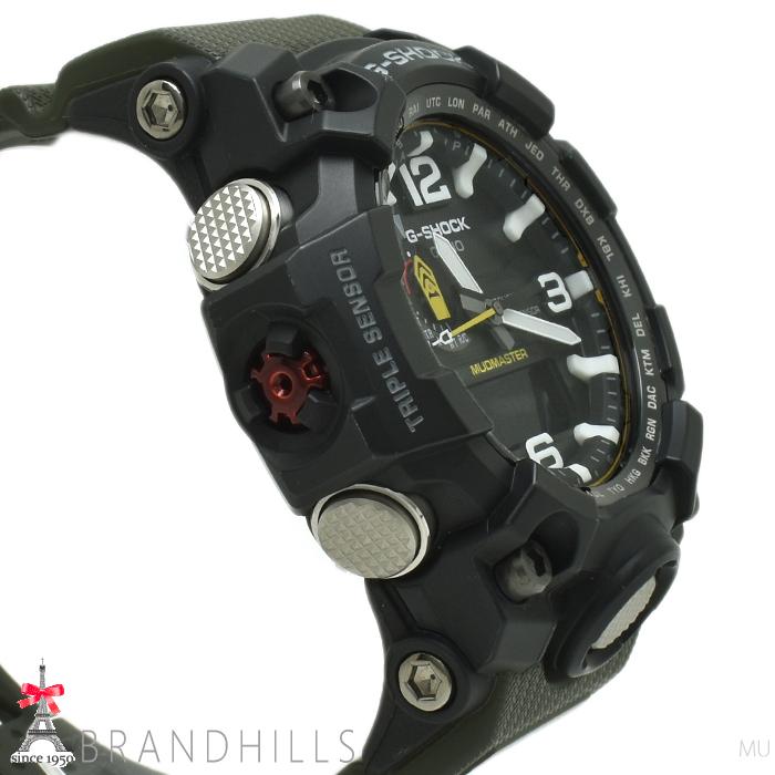 カシオ G-SHOCK 腕時計 メンズ マッドマスター ソーラー電波 樹脂 SS ブラック文字盤 GWG-1000-1A3JF CASIO 極美品の画像