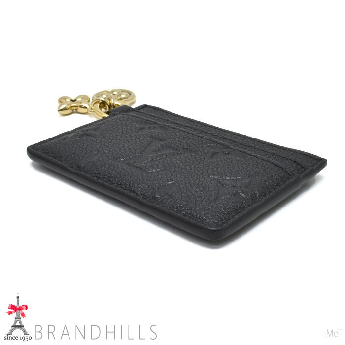 ルイヴィトン ポルト カルト LVチャーム モノグラム モノグラム アンプラント ノワール M82132 LOUIS VUITTON 極美品
