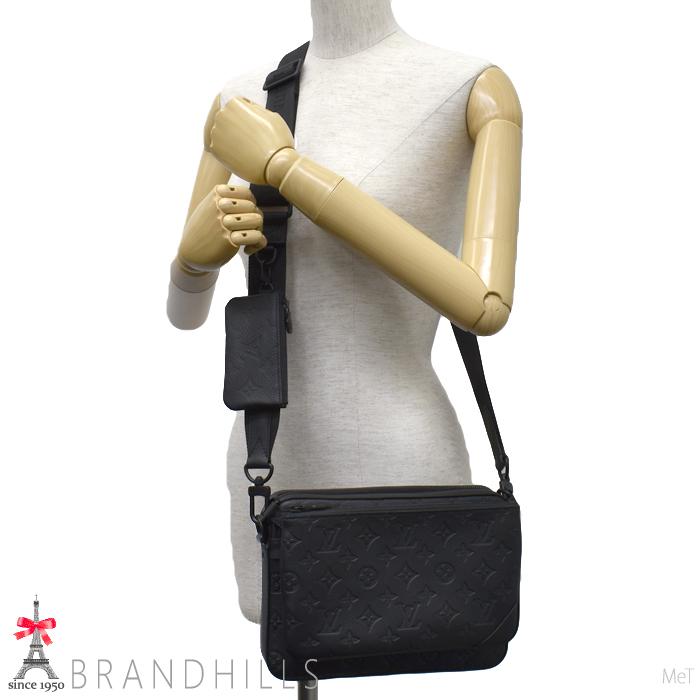 ルイヴィトン モノグラム シャドウ トリオ メッセンジャー M46602 ショルダーバッグ LOUIS VUITTON】ルイヴィトン『モノグラム シャドウ トリオ