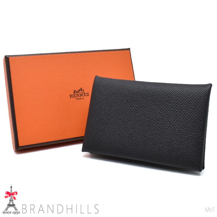 エルメス カードケース カルヴィ ヴェルソ ヴォーエプソン ブラック 名刺入れ HERMES（エルメス） カードケース メンズ レディース カルヴィ ヴォー