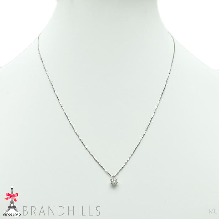 ダイヤモンド 0.204ct ネックレス 一粒 PT900 PT850 プラチナ 1.4g