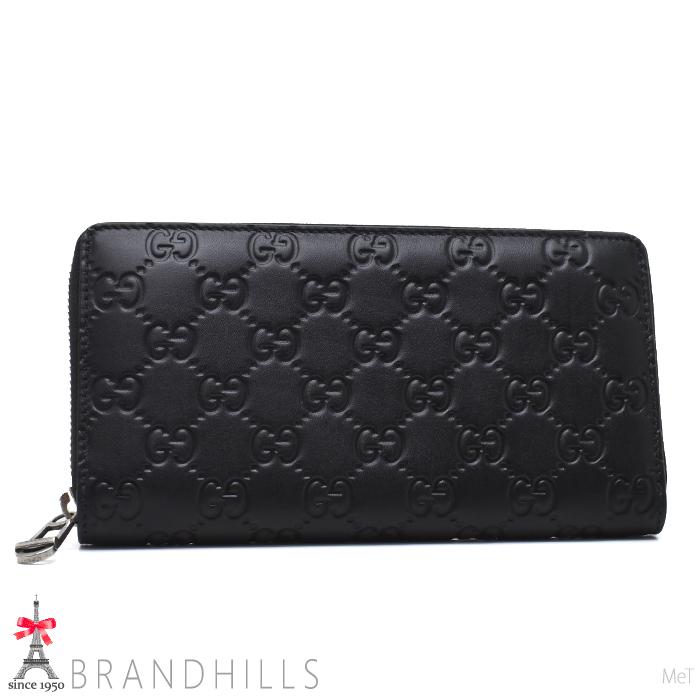 【GUCCI】　GGロゴ　レザー　ラウンドジッパー　メンズ長財布 GUCCI（グッチ） 長財布 メンズ レディース GGエンブレム ジップ
