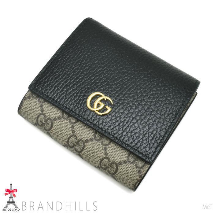 グッチ 598587 レザー GGマーモント 折り財布 GUCCI 美品 GUCCI（グッチ） 財布 二つ折り レディース GGマーモント スプリーム