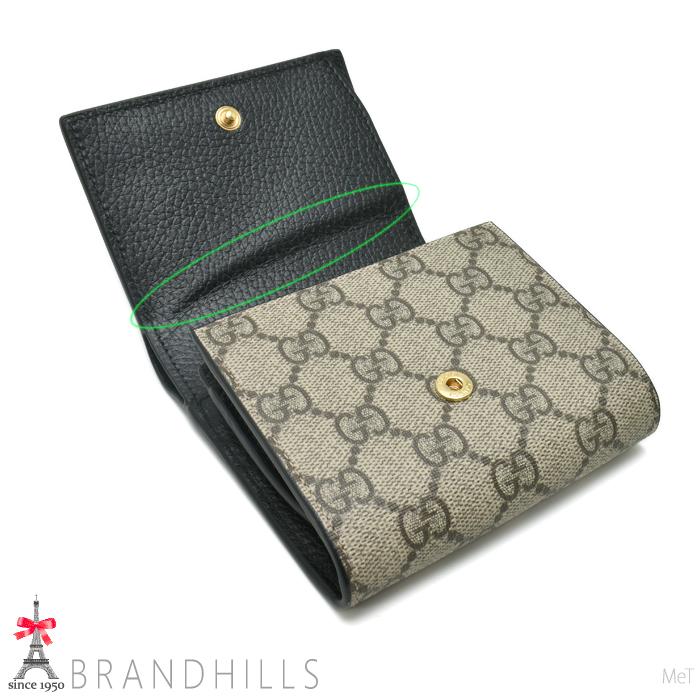 極美品✨️グッチ　GUCCI 折り財布　マーモント　スプリーム　レザー　PVC GUCCI（グッチ） 財布 二つ折り レディース GGマーモント スプリーム
