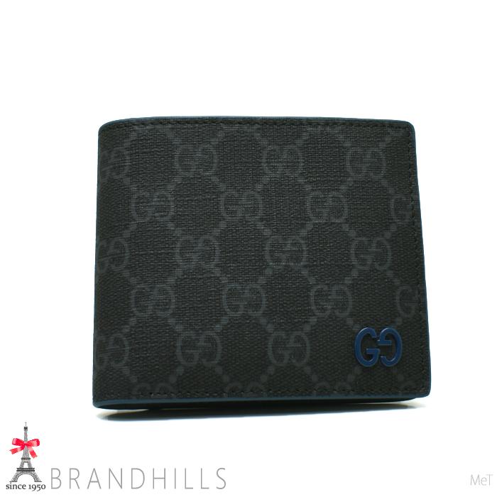 グッチ 財布 二つ折り メンズ GG コインウォレット ブルー インテリア ブラック スプリーム 768244 GUCCI 미사용 품목