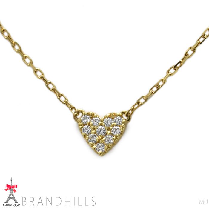 AHKAH（アーカー） ダイヤモンド 0.05ct ハートモチーフ ネックレス