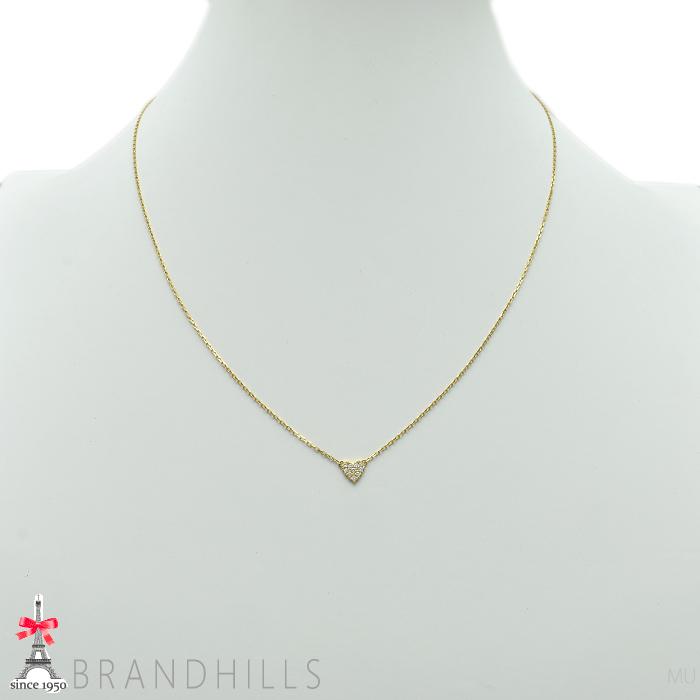 AHKAH（アーカー） ダイヤモンド 0.05ct ハートモチーフ ネックレス