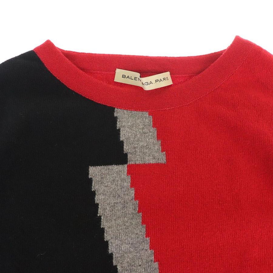 BALENCIAGA バレンシアガ ニット 長袖 レディース サイズ34 レッド 