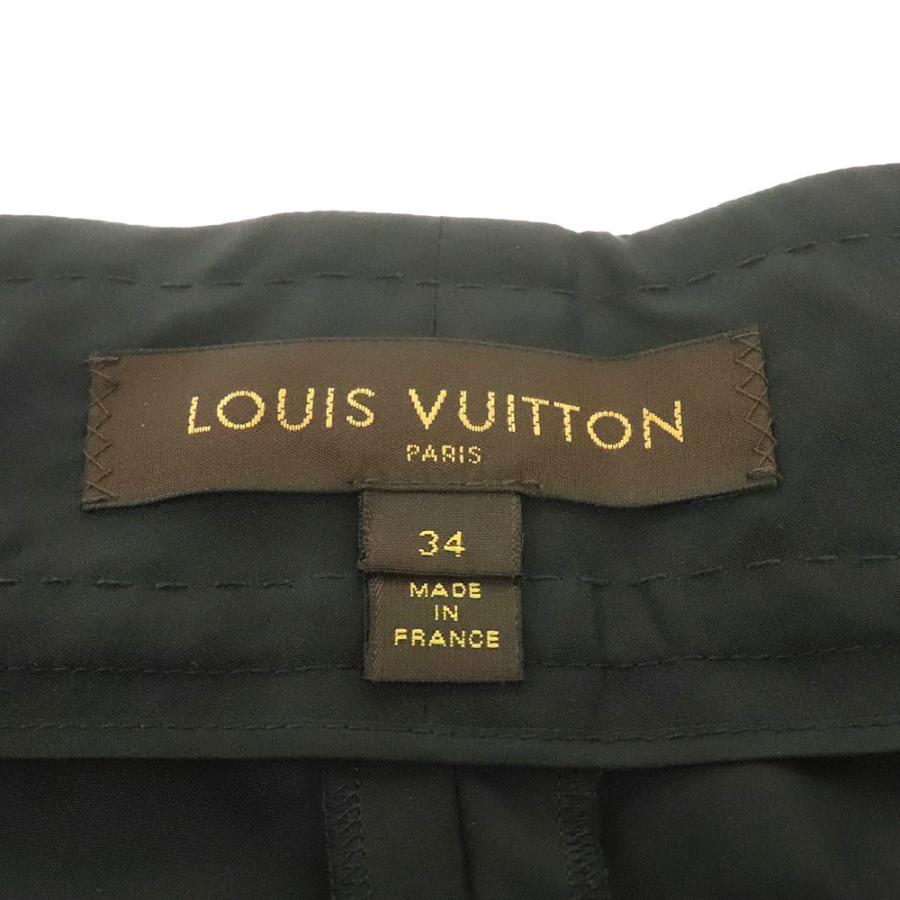 ルイヴィトン LOUIS VUITTON ガウチョパンツ レディース サイズ34 ブラック シルク100％ 中古AB 271917｜brandland-bundai｜07