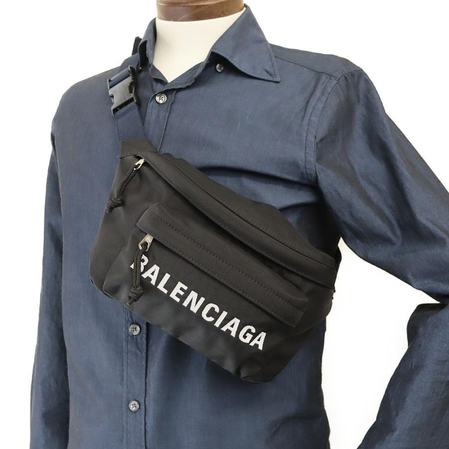 バレンシアガ BALENCIAGA ボディバッグ ウィール ベルトバッグ 533009 ブラック ナイロンキャンバス 中古A 275798｜brandland-bundai｜09