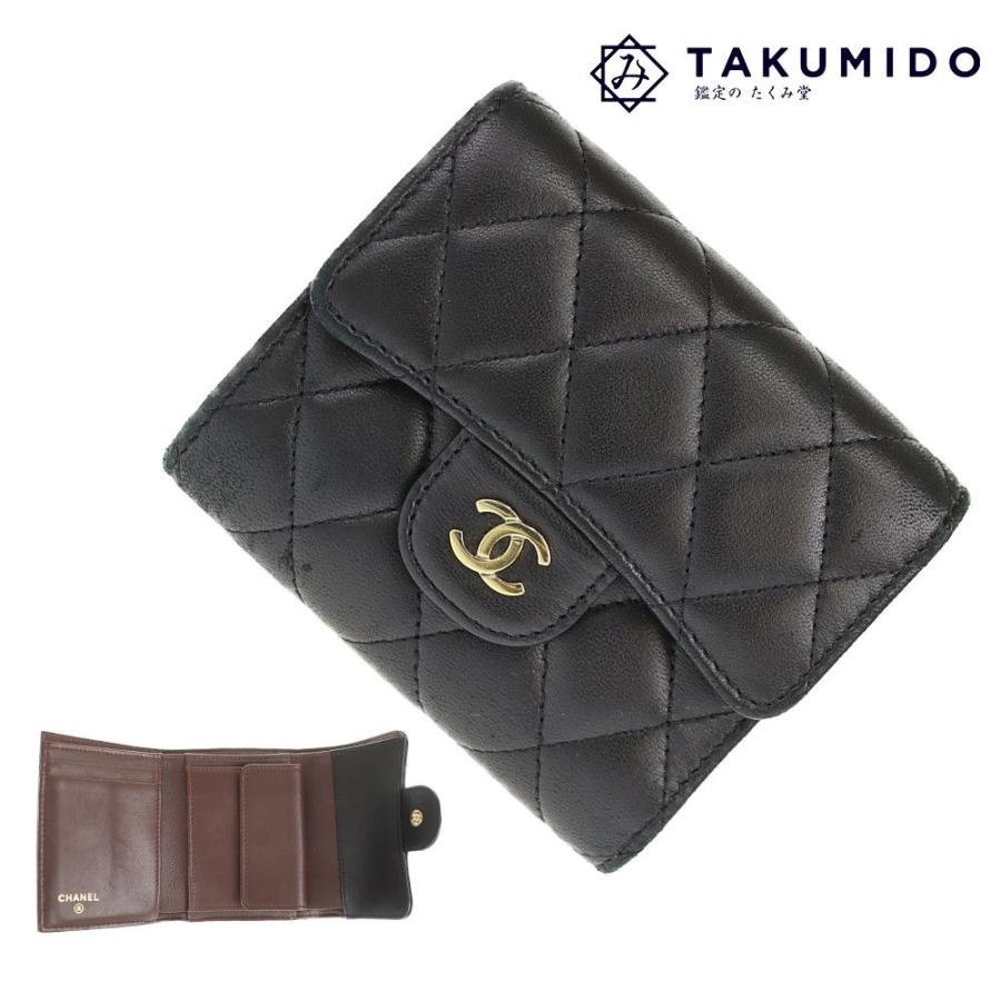 鑑定済み】シャネル 三つ折り財布 クラシック スモール フラップ