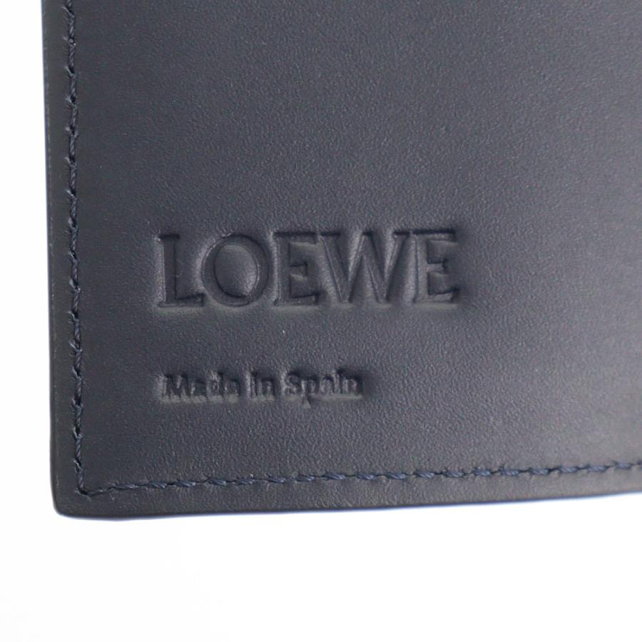 未使用 ロエベ LOEWE 三つ折り財布 アナグラム トライフォールドウォレット ライトゴースト ネイビー レザー 276996｜brandland-bundai｜10