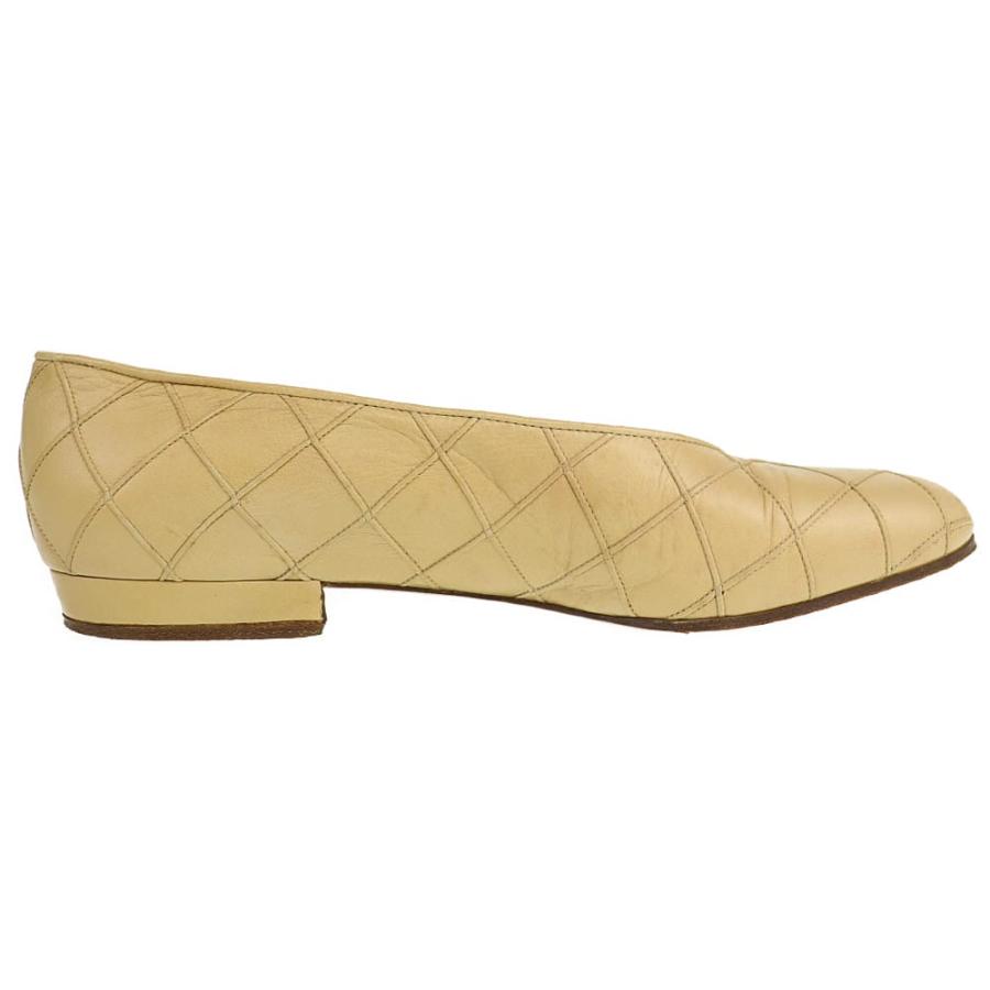 シャネル CHANEL 靴 パンプス マトラッセ サイズ35 1/2 ベージュ レザー 中古B 278572_4
