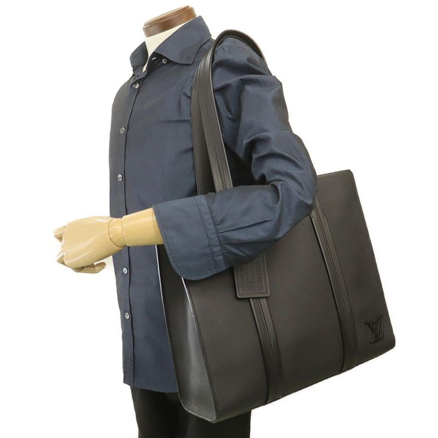 LOUIS VUITTON ショルダーバッグ LVアエログラム テイクオフ トート M57308 ブラック レザー 中古A 【ライム】 280690