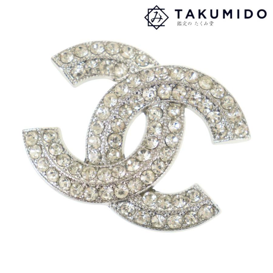 CHANEL（シャネル） ココマーク ラインストーン ブローチ シルバー