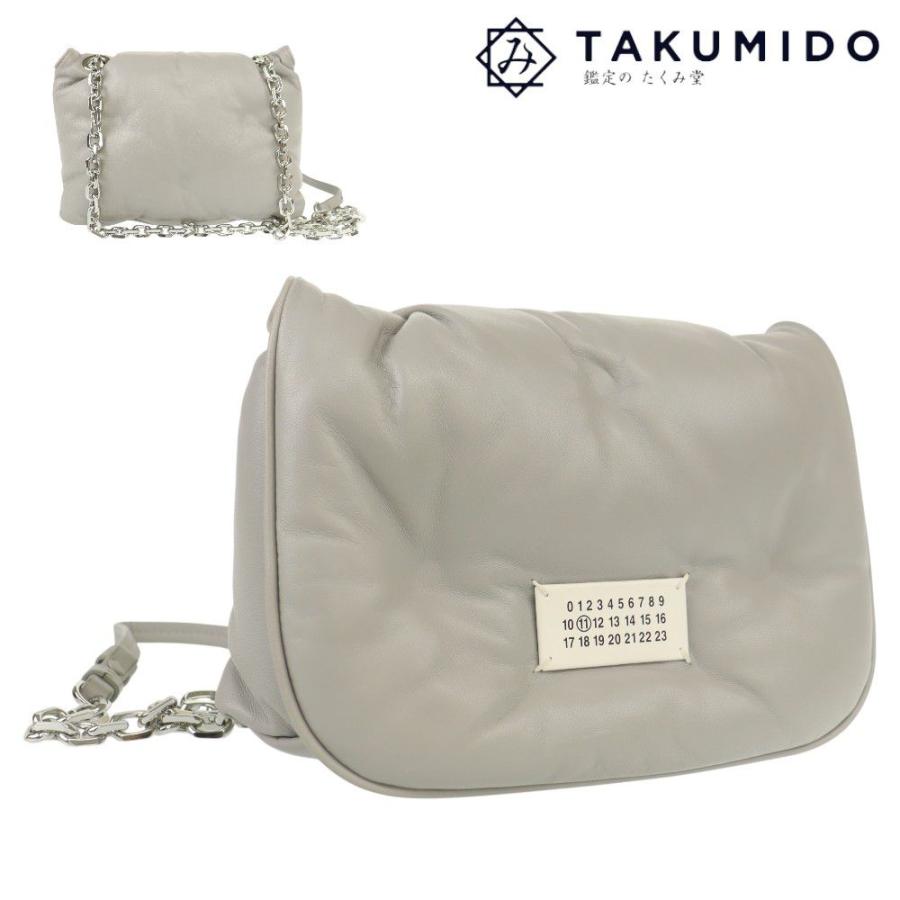 メゾンマルジェラ チェーンショルダーバッグ グラムスラム 中古 グレー レザー Maison Margiela 【中古】 | 肩掛け バック レディース ブランド ファッション 鞄 カバン ランクAB Maison Margiela（メゾンマルジェラ） チェーンショルダーバッグ