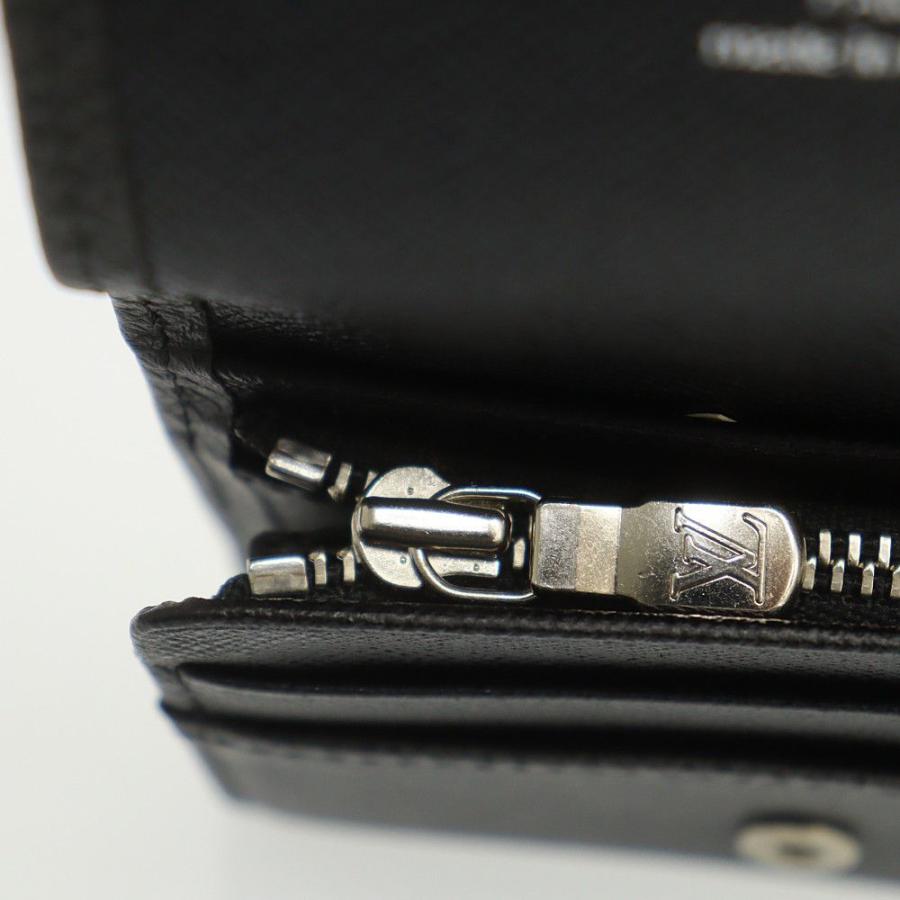 ルイヴィトン LOUIS VUITTON コインケース ポルトモネ セルゲイ M32562 タイガライン ブラック 中古A 284770の画像