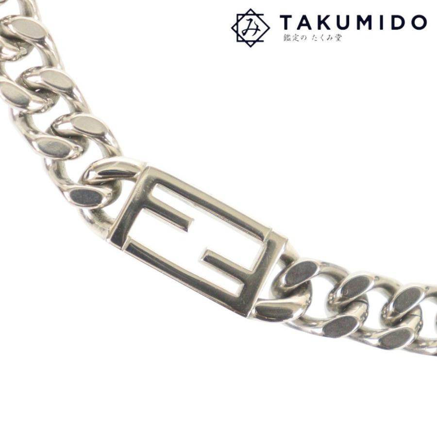 値下げ！FENDI シルバー バケットネックレス FENDI（フェンディ） バゲット ネックレス 7AJ540 シルバー