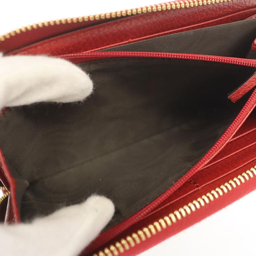 GUCCI（グッチ） ラウンドファスナー長財布 ダブルG 456117 レッド