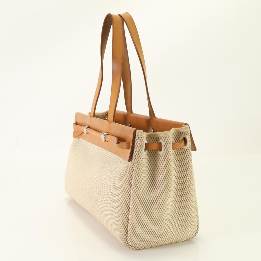エルメス エールバッグ カバス GM □G 刻印 レザー キャンバス エルメス エールバッグ カバス GM □G 刻印 レザー キャンバス