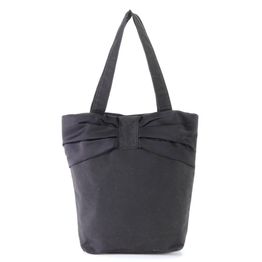 美品 イヴ サンローラン YSL リボン モチーフ デザイン トート バッグ 