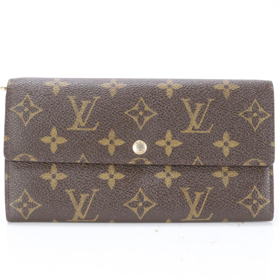 美品 ルイヴィトン モノグラム ポルトフォイユ サラ M61734 レザー 長  