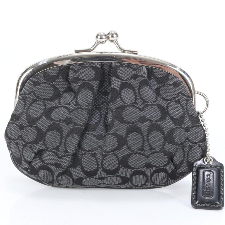 コーチ シグネチャーロゴがま口ポーチ、ケース COACH♡コーチシグネチャー柄がま口コインケース 【COACH】コーチ ぺ