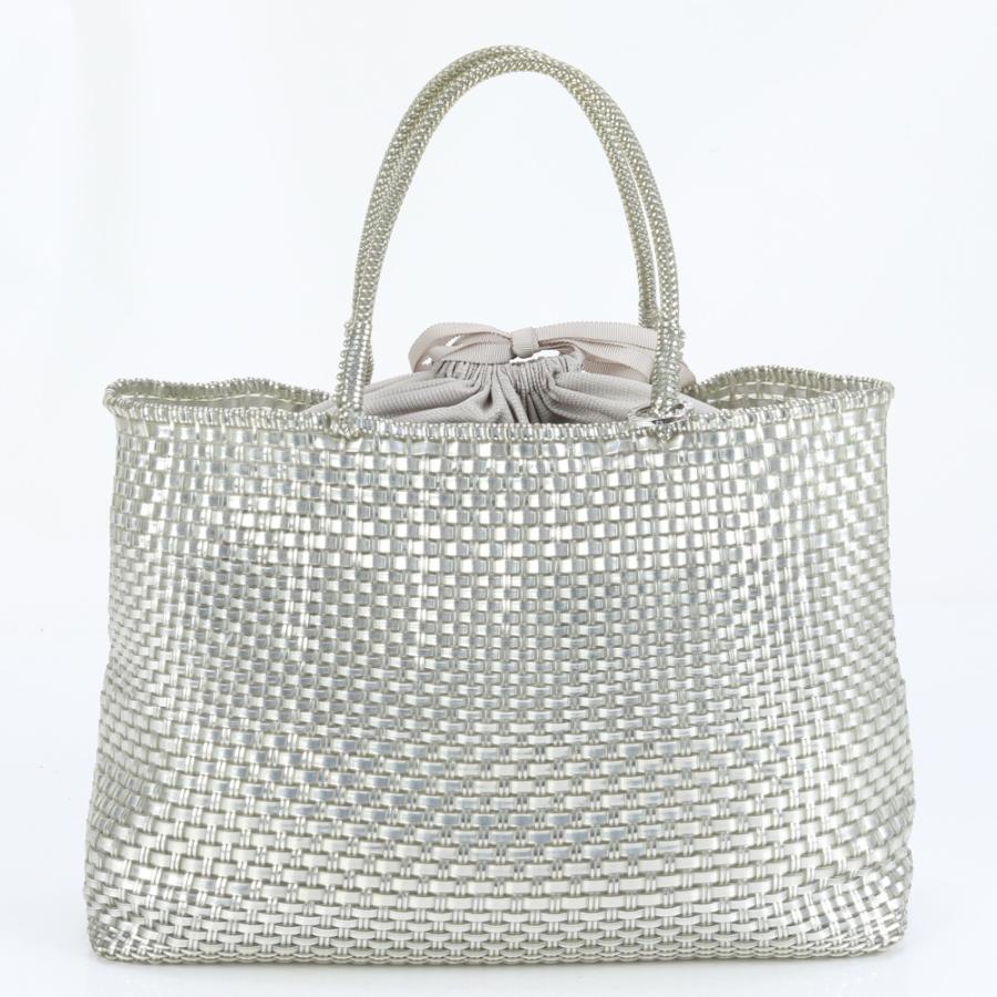 アンテプリマ　イントレッチオ　トートバッグ　シルバー　Gカードあり　美品✨ 美品 アンテプリマ イントレッチオ 編み込み トート バッグ 肩掛け