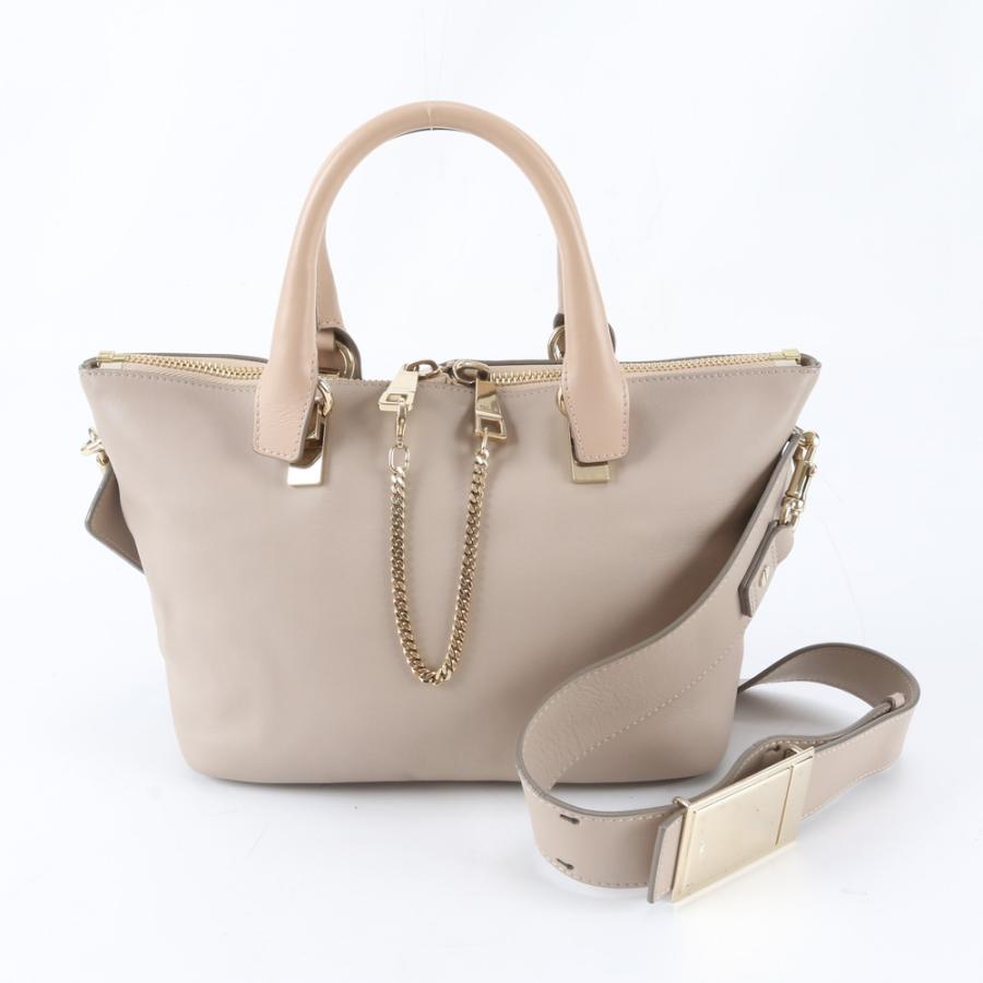 美品 クロエ ベイリー バイカラー レザー 2WAY ショルダーバッグ 斜め 