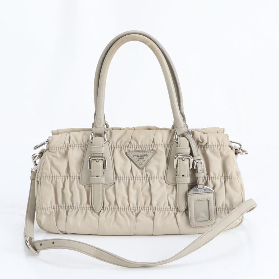 美品 プラダ テスート ナイロン トライアングルロゴ 2WAY ショルダー