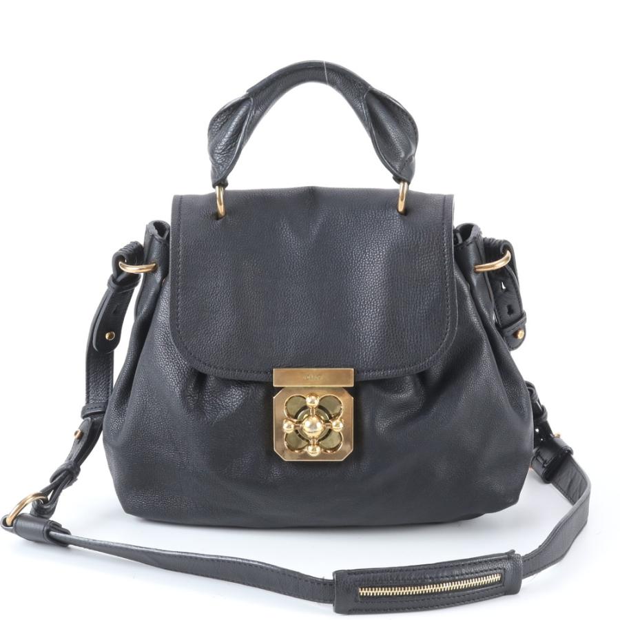 美品 クロエ エルシー レザー 2WAY ショルダーバッグ 斜め掛け クロス 