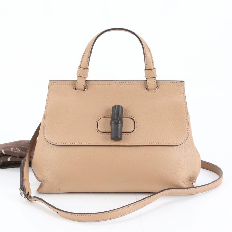 極美品 グッチ バンブー デイリー 370831 レザー 2WAY ショルダー