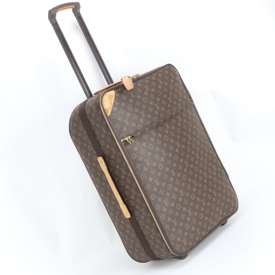 美品 ルイヴィトン モノグラム ペガス 65 M23295 レザー スーツケース 