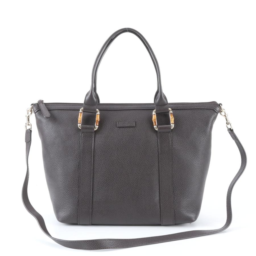 極美品 グッチ バンブー 339548 レザー 2WAY ショルダーバッグ 斜め掛け クロスボディ ハンド トート A4 レディース RUE EB36-10