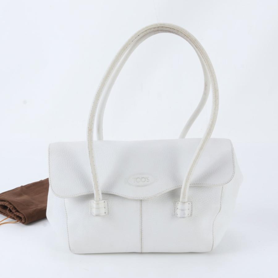 美品 トッズ コーニッシュ ウェーブ レザー ショルダーバッグ 肩掛け 